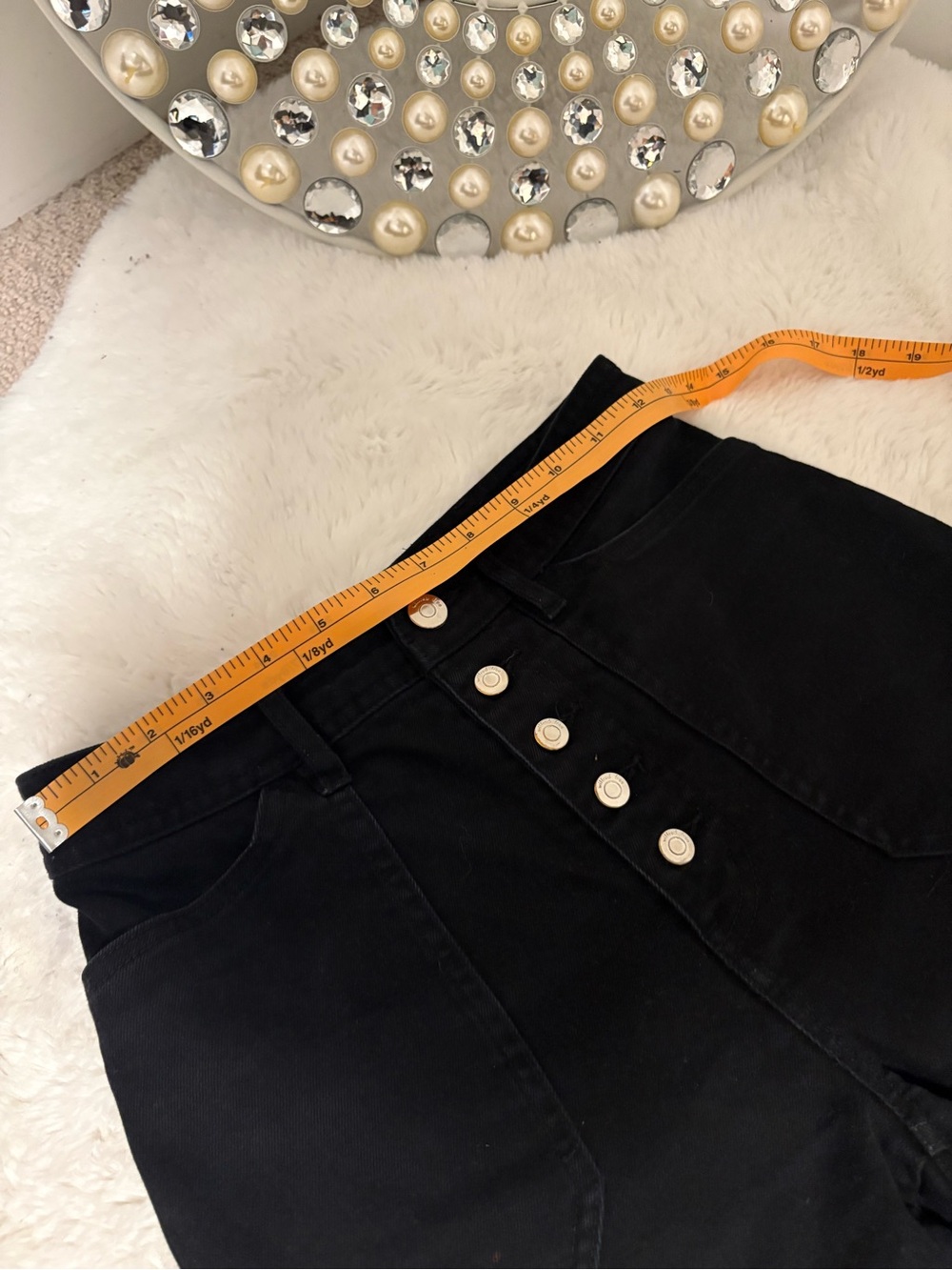 Aritzia Wilfred Free High-Rise Utility Straight Leg Jeans/Pant- Black / Size 4 - Picture 5 of 10
